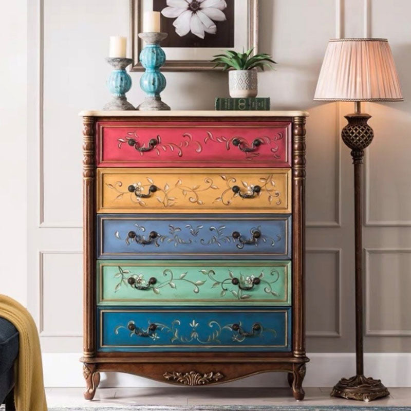 Tocador vertical tradicional almacenamiento de madera cofre de soltero para casa