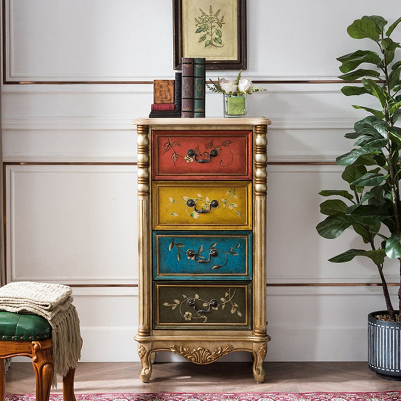 Traditional Vertical Lingerie Chest Wood Storage Bachelor Chest for Room