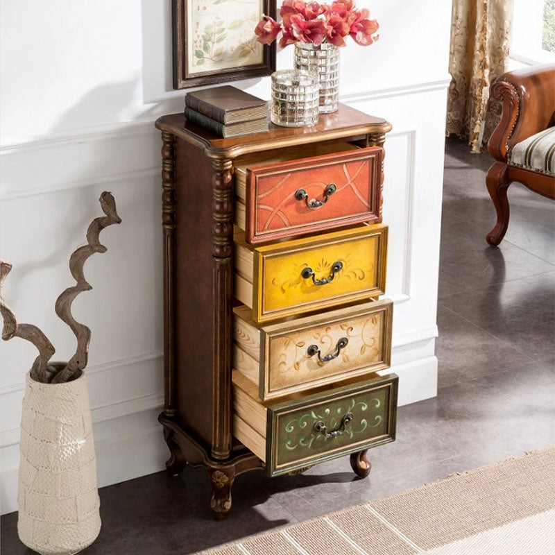 Traditional Vertical Lingerie Chest Wood Storage Bachelor Chest for Room