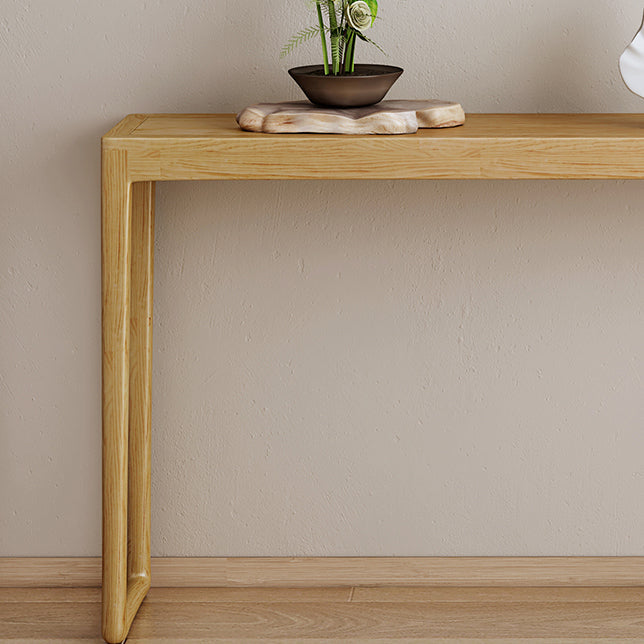 Tavolo da console rettangolare moderna Tabella di divano console in legno in naturale/marrone