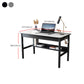 Modern Rectangle Office Desk Antique Finish Computer Desk with Metal Legs Clearhalo 'furn' 'furn_office_desk' 'Furniture' 'Office Desks' 'Office Furniture' 'office_desk' 7220454
