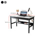 Modern Rectangle Office Desk Antique Finish Computer Desk with Metal Legs Clearhalo 'furn' 'furn_office_desk' 'Furniture' 'Office Desks' 'Office Furniture' 'office_desk' 7220456