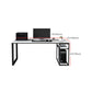 Contemporary Gaming Desk Antique Finish Computer Desk with Shelf Clearhalo 'furn' 'furn_office_desk' 'Furniture' 'Office Desks' 'Office Furniture' 'office_desk' 7220502