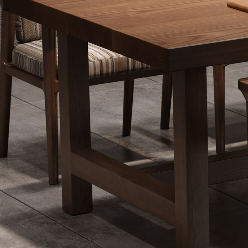 Rectangular Shaped Office Conference Table Wooden Writing Desk in Brown Clearhalo 'furn' 'furn_office_desk' 'Furniture' 'Office Desks' 'Office Furniture' 'office_desk' 7220565