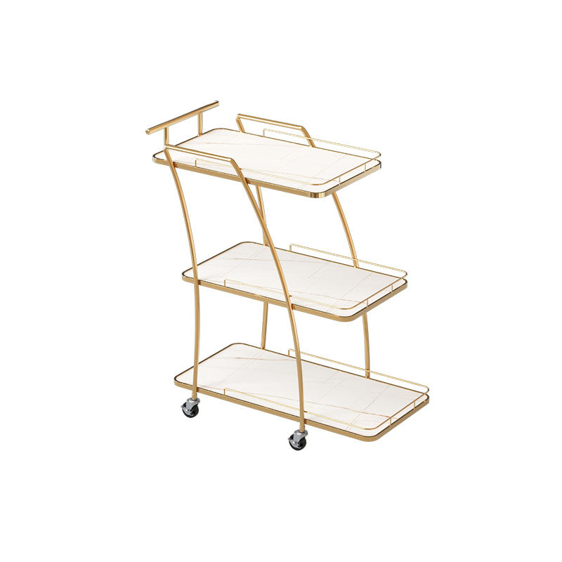 モダンなシンプルなオープンストレージキッチントロリー長方形のダイニングルーム準備テーブル