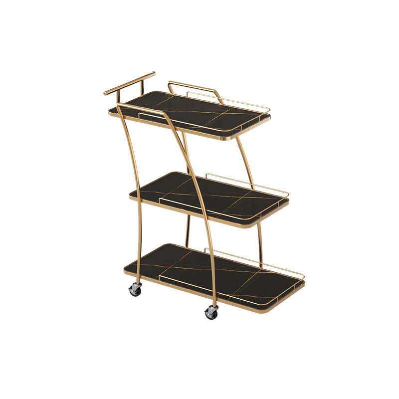 モダンなシンプルなオープンストレージキッチントロリー長方形のダイニングルーム準備テーブル