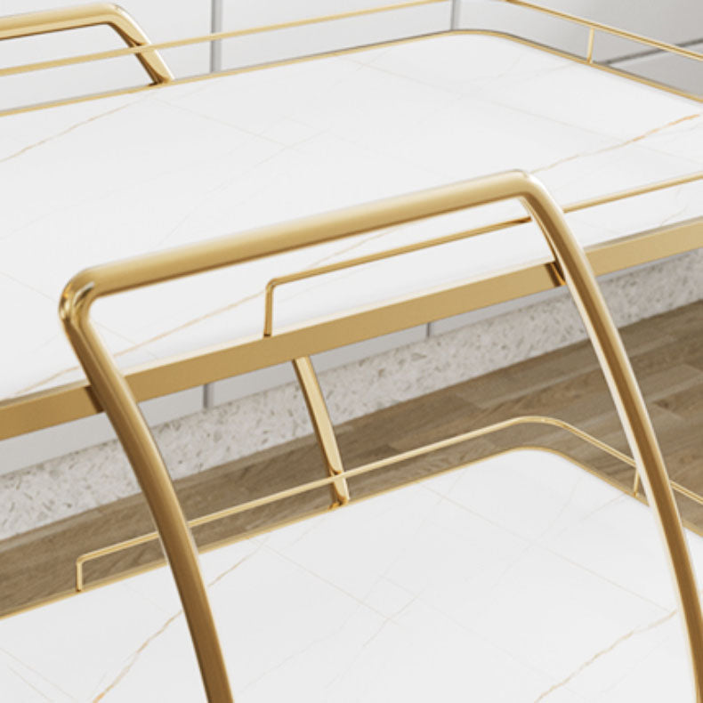 モダンなシンプルなオープンストレージキッチントロリー長方形のダイニングルーム準備テーブル