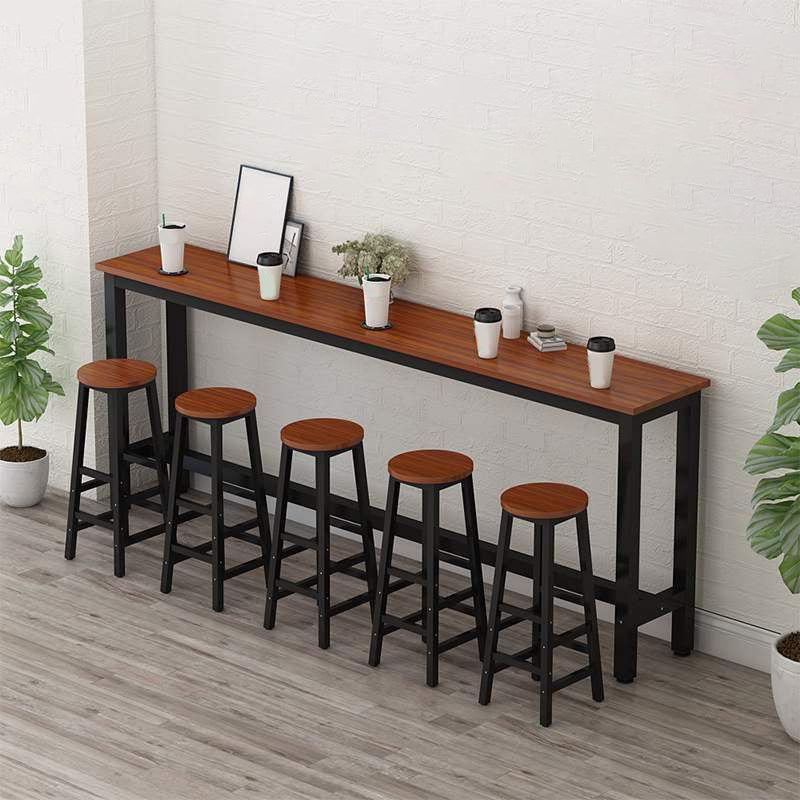 Table de salle à manger de bar en bois contemporaine Table de bar rectangulaire pour le salon