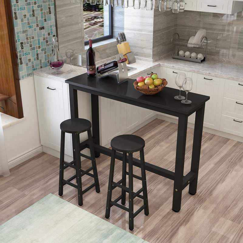 Table de salle à manger de bar en bois contemporaine Table de bar rectangulaire pour le salon