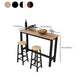 Table de salle à manger de bar en bois contemporaine Table de bar rectangulaire pour le salon