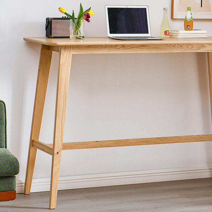 Eigentijdse massief houten bar-eettafel, rechthoekige bartafel in naturel