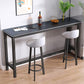 Contemporary Wood Bar Dining Table Rectangle Bar Table for Kitchen