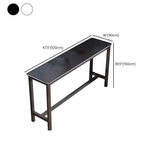 Mesa de comedor de barra de madera contemporánea Mesa de bar rectangular para cocina