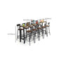 Tavolo da pranzo da bar moderno rettangolare Tavolo da bar in legno massello in marrone