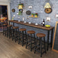 Modern Solid Wood Bar Dining Table Rectangle Bar Table in Brown Clearhalo 'Bar Furniture' 'Bar Tables' 'bar_tables' 'furn' 'furn_bar_tables' 'Furniture' 'Kitchen & Dining Furniture' 7220897