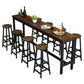 Modern Solid Wood Bar Dining Table Rectangle Bar Table in Brown Clearhalo 'Bar Furniture' 'Bar Tables' 'bar_tables' 'furn' 'furn_bar_tables' 'Furniture' 'Kitchen & Dining Furniture' 7220898
