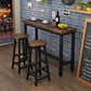 Modern Solid Wood Bar Dining Table Rectangle Bar Table in Brown Clearhalo 'Bar Furniture' 'Bar Tables' 'bar_tables' 'furn' 'furn_bar_tables' 'Furniture' 'Kitchen & Dining Furniture' 7220902