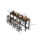 Modern Solid Wood Bar Dining Table Rectangle Bar Table in Brown Clearhalo 'Bar Furniture' 'Bar Tables' 'bar_tables' 'furn' 'furn_bar_tables' 'Furniture' 'Kitchen & Dining Furniture' 7220909