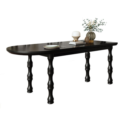 Modern Simple Dining Table Solid Wood Base Dinner Table for Living Room Semicircle Without Chairs Clearhalo 'Dining Tables & Seating' 'Dining Tables' 'dining_table' 'furn' 'furn_dining_table' 'Furniture' 'Kitchen & Dining Furniture' 7220955