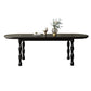Modern Simple Dining Table Solid Wood Base Dinner Table for Living Room Oval Without Chairs Clearhalo 'Dining Tables & Seating' 'Dining Tables' 'dining_table' 'furn' 'furn_dining_table' 'Furniture' 'Kitchen & Dining Furniture' 7220959