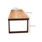 Table à manger en bois massif, Table de dîner de forme rectangulaire pour le salon