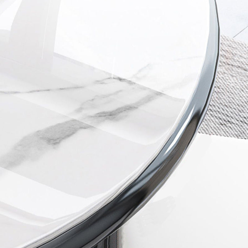 Eettafel in moderne stijl, massief houten onderstel, ronde eettafel voor de woonkamer