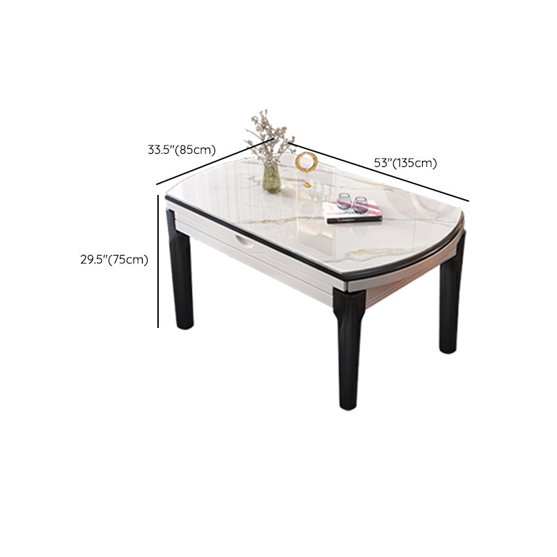 Eettafel in moderne stijl, massief houten onderstel, ronde eettafel voor de woonkamer
