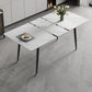 Modern Simple Dining Table Sintered Stone Dinner Table with Metal Legs Clearhalo 'Dining Tables & Seating' 'Dining Tables' 'dining_table' 'furn' 'furn_dining_table' 'Furniture' 'Kitchen & Dining Furniture' 7221003
