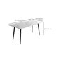 Modern Simple Dining Table Sintered Stone Dinner Table with Metal Legs Clearhalo 'Dining Tables & Seating' 'Dining Tables' 'dining_table' 'furn' 'furn_dining_table' 'Furniture' 'Kitchen & Dining Furniture' 7221010