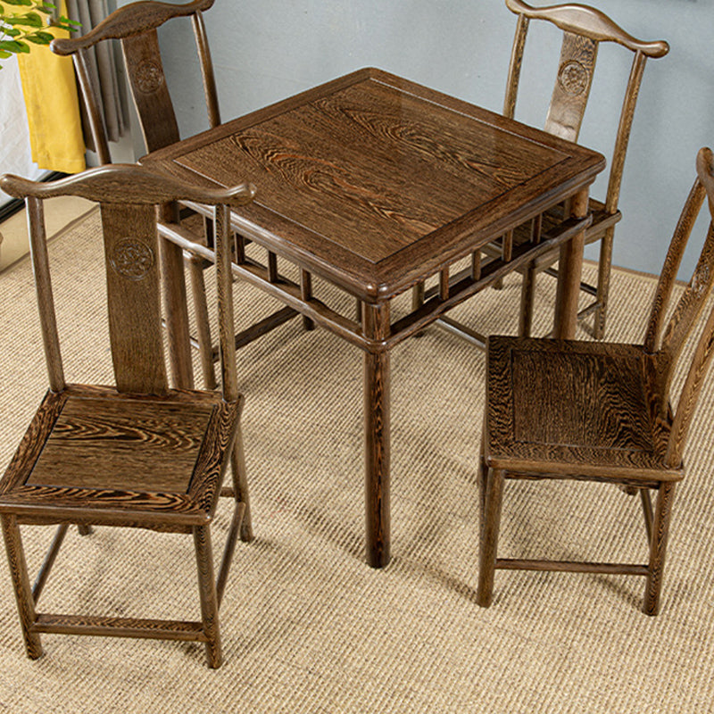 Modern Simple Dining Table Square Dinner Table with Solid Wood Legs Clearhalo 'Dining Tables & Seating' 'Dining Tables' 'dining_table' 'furn' 'furn_dining_table' 'Furniture' 'Kitchen & Dining Furniture' 7221012