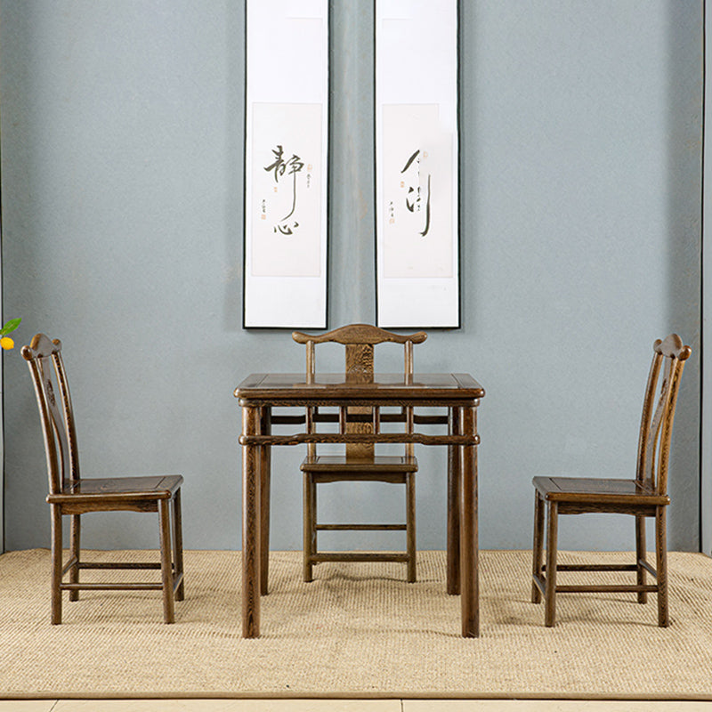 Modern Simple Dining Table Square Dinner Table with Solid Wood Legs Clearhalo 'Dining Tables & Seating' 'Dining Tables' 'dining_table' 'furn' 'furn_dining_table' 'Furniture' 'Kitchen & Dining Furniture' 7221014