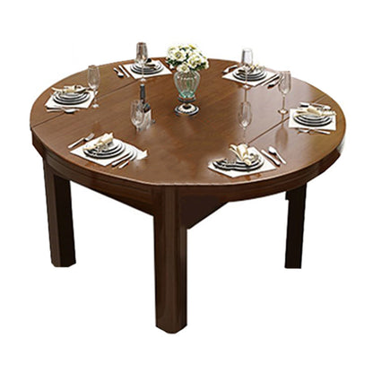 Brown Solid Wood Dining Table for Home Modern Foldable Dinette Table Without Chairs Clearhalo 'Dining Tables & Seating' 'Dining Tables' 'dining_table' 'furn' 'furn_dining_table' 'Furniture' 'Kitchen & Dining Furniture' 7221025