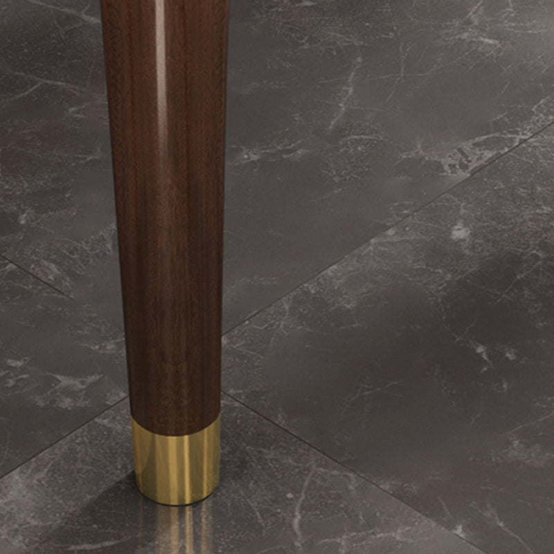 Modern Simple Dining Table Sintered Stone Dinner Table with Wood Legs Clearhalo 'Dining Tables & Seating' 'Dining Tables' 'dining_table' 'furn' 'furn_dining_table' 'Furniture' 'Kitchen & Dining Furniture' 7221044