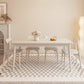 Modern 1/4/5 Pieces Dining Room Table Rectangle Stone Furniture in White