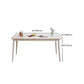 Modern 1/4/5 Pieces Dining Room Table Rectangle Stone Furniture in White