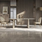 Nordic Style 1/4/5/7 Pieces Furniture Rectangle Stone Dining Table Set in White Clearhalo 'Dining Room Sets' 'Dining Tables & Seating' 'dining_room_set' 'furn' 'furn_dining_room_set' 'Furniture' 'Kitchen & Dining Furniture' 7224119