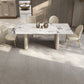 Nordic Style 1/4/5/7 Pieces Furniture Rectangle Stone Dining Table Set in White 5 Pieces: Table, 4 Chairs Clearhalo 'Dining Room Sets' 'Dining Tables & Seating' 'dining_room_set' 'furn' 'furn_dining_room_set' 'Furniture' 'Kitchen & Dining Furniture' 7224120