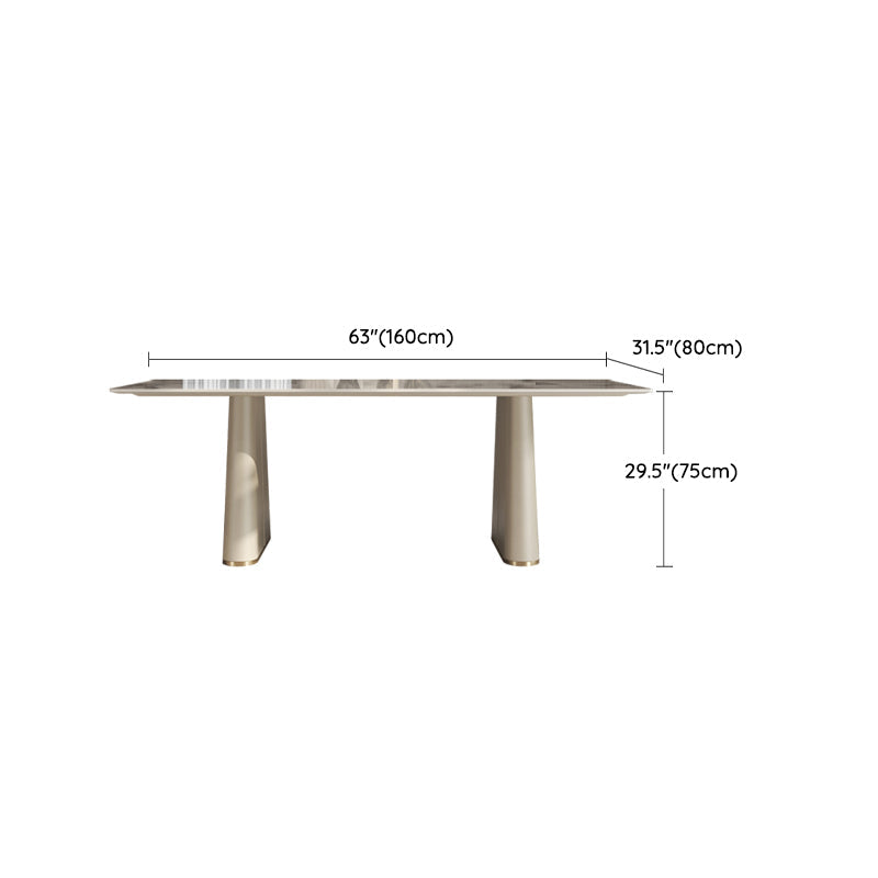 Nordic Style 1/4/5/7 Pieces Furniture Rectangle Stone Dining Table Set in White Clearhalo 'Dining Room Sets' 'Dining Tables & Seating' 'dining_room_set' 'furn' 'furn_dining_room_set' 'Furniture' 'Kitchen & Dining Furniture' 7224131