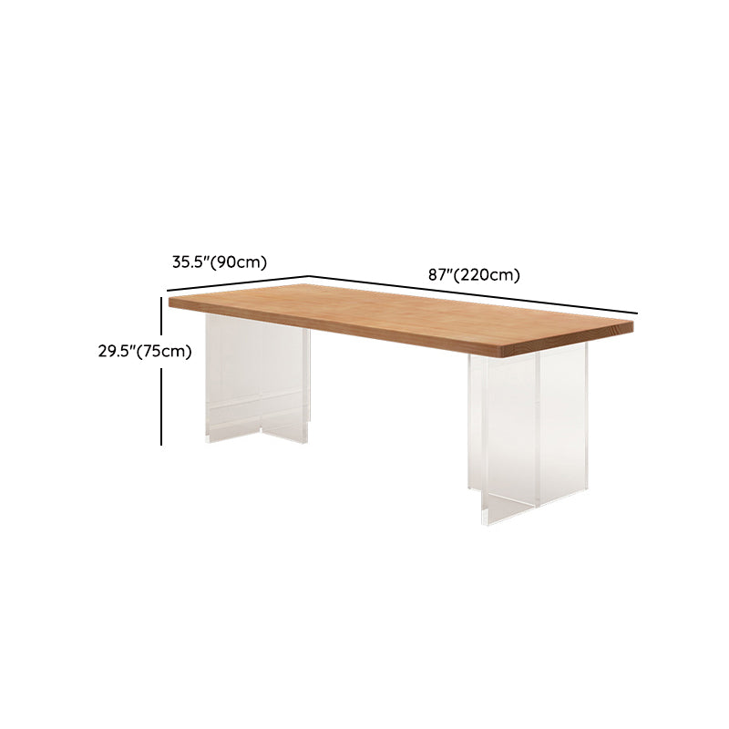 Ensemble de restauration moderne fixe 1/7 pc meubles en bois massif brun pour la maison