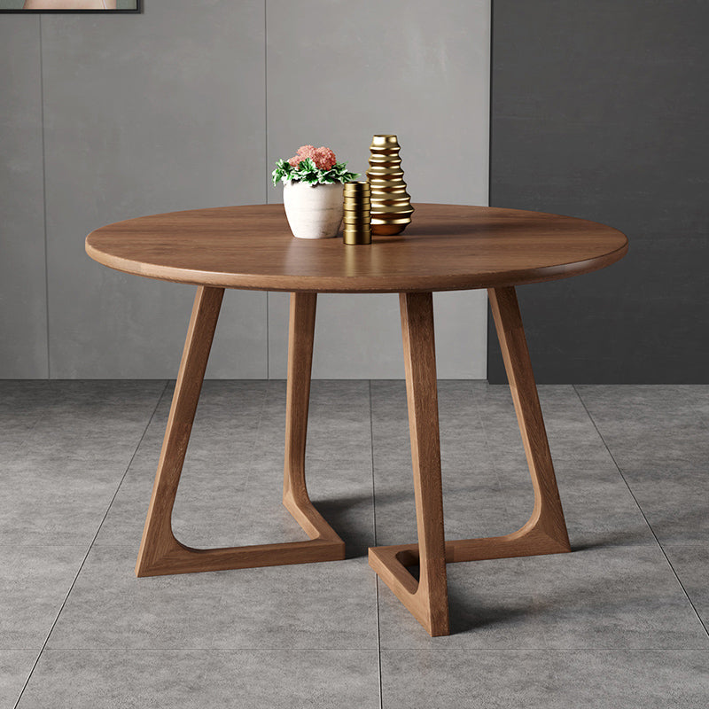 Contemporary Solid Wood Furniture 1/3/4/5 Pcs Dining Room Table Set in Brown