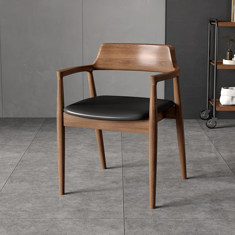 Contemporary Solid Wood Furniture 1/3/4/5 Pcs Dining Room Table Set in Brown