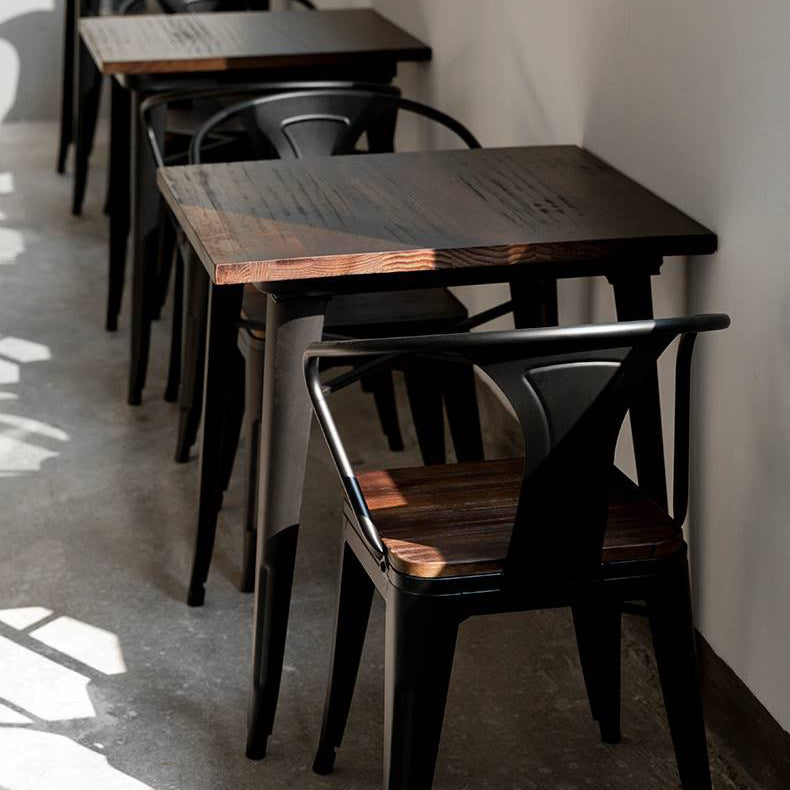 Mobili in legno solido industriale 1/4/5 pezzi set da tavolo da pranzo in altezza standard