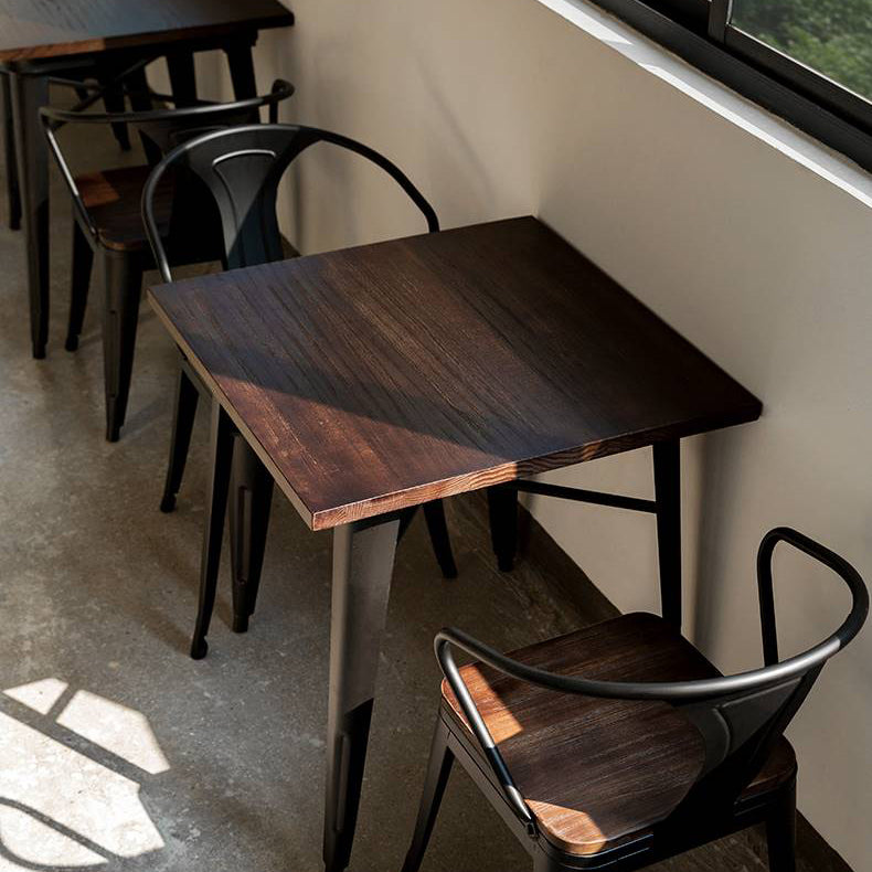 Mobili in legno solido industriale 1/4/5 pezzi set da tavolo da pranzo in altezza standard