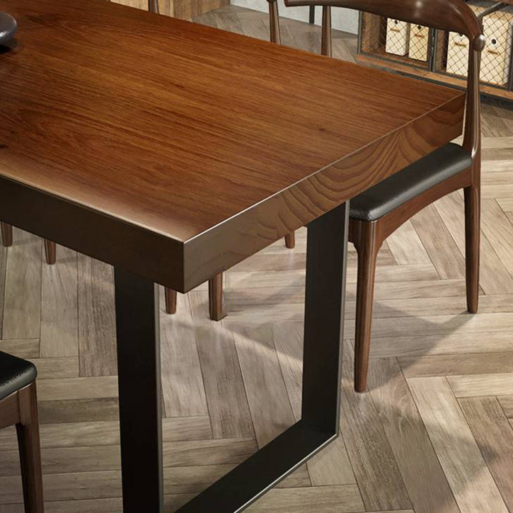 Industrial Solid Wood Furniture 1/4/5/7 Pcs Standard Height Dining Room Table Set Clearhalo 'Dining Room Sets' 'Dining Tables & Seating' 'dining_room_set' 'furn' 'furn_dining_room_set' 'Furniture' 'Kitchen & Dining Furniture' 7224208
