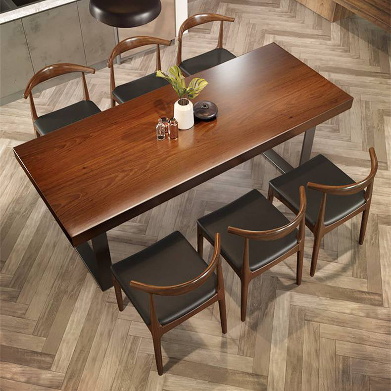 Industrial Solid Wood Furniture 1/4/5/7 Pcs Standard Height Dining Room Table Set Clearhalo 'Dining Room Sets' 'Dining Tables & Seating' 'dining_room_set' 'furn' 'furn_dining_room_set' 'Furniture' 'Kitchen & Dining Furniture' 7224211