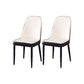PU Leather Dining Chairs Nordic Style Parsons Armless Chair for Dining Room White-Brown 2 Piece Set Black Clearhalo 'Dining Chairs' 'Dining Tables & Seating' 'dining_chair' 'furn' 'furn_dining_chair' 'Furniture' 'Kitchen & Dining Furniture' 7224253