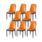PU Leather Dining Chairs Nordic Style Parsons Armless Chair for Dining Room 8 Piece Set Gold Clearhalo 'Dining Chairs' 'Dining Tables & Seating' 'dining_chair' 'furn' 'furn_dining_chair' 'Furniture' 'Kitchen & Dining Furniture' 7224307