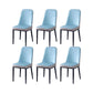 PU Leather Dining Chairs Nordic Style Parsons Armless Chair for Dining Room Blue Gray 6 Piece Set Black Clearhalo 'Dining Chairs' 'Dining Tables & Seating' 'dining_chair' 'furn' 'furn_dining_chair' 'Furniture' 'Kitchen & Dining Furniture' 7224330