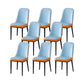PU Leather Dining Chairs Nordic Style Parsons Armless Chair for Dining Room Light Blue Orange 8 Piece Set Black Clearhalo 'Dining Chairs' 'Dining Tables & Seating' 'dining_chair' 'furn' 'furn_dining_chair' 'Furniture' 'Kitchen & Dining Furniture' 7224335