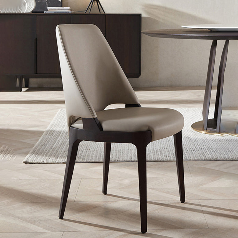 Modern Style Dining Chairs Upholstered Kitchen Chairs with Wood Legs